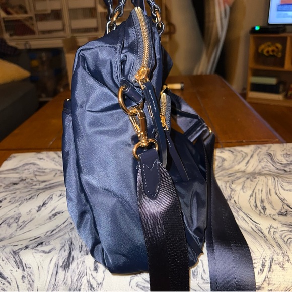 MZ Wallace Chelsea Top Handle & Crossbody Tote in Navy Blue Dawn Rec w/dustbag - Picture 7 of 11
